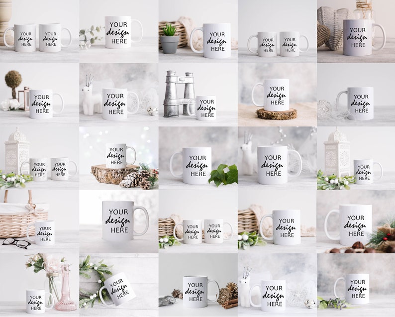 50 Mug MockUps Coffee Cup Mock up Bundle modern Mock Up Photograph Styled Stock Photo Template Couple Coffee Cup Mockup JPG Digital Download