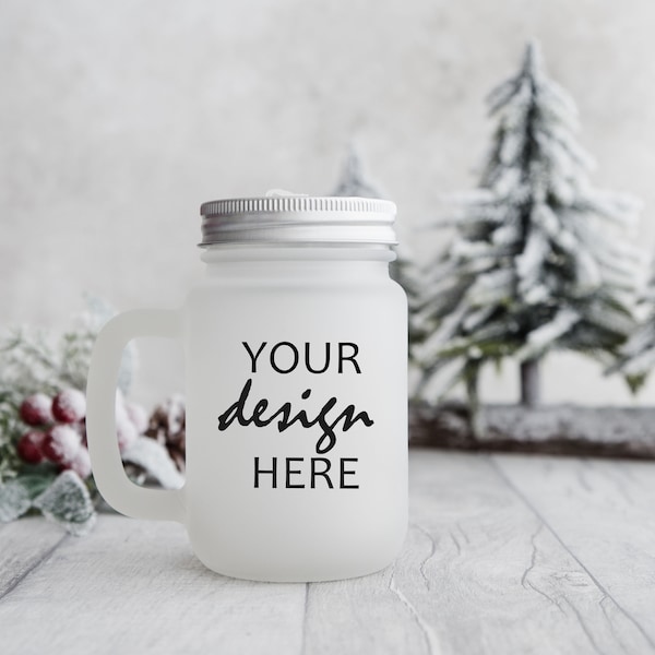 Frosted Mason Jar Mockup Farmhouse Mock ups Mason Jar Mock-ups Label Mock Up Sublimation Vinyl Stock Photo Mock Up JPG Digital Download