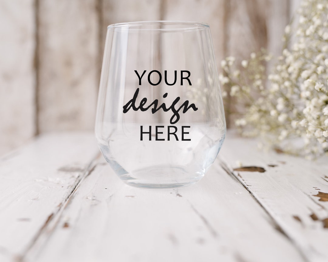 Stemless Wineglass Mockup, Wine Glass Mockup, No Stem Glass Mock up