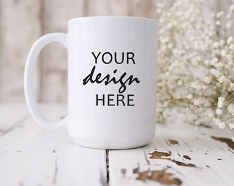 15oz Mug MockUp Coffee Cup Mock up Mock Up Wedding Styled Stock Photo Coffee Mug SVG Mock-up Cricut Sublimation Mockup JPG Digital Download