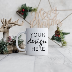 Coffee Cup Mock up Mug Mockup Christmas Mockup Styled Stock Photo Winter Mug Holiday Glass Graphic Design Mock Up JPG Digital Download
