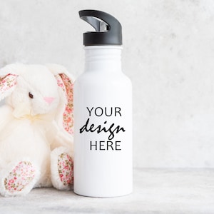 600ml Water Bottle Mockup Sports Drink Bottle Mock up School Cup Stock Photo Kids Refillable Water Bottle JPG Digital Download