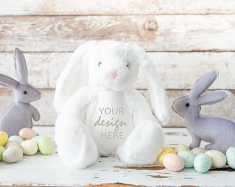 Newborn Mumbles Mockup Printme Bunny Plush mockup Baby's First Easter soft toy mock-up personalised toy mockup JPG Digital Download