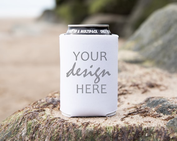 Can Cooler Mockup Can Hugger Mok up Can Chiller Mockup Beach