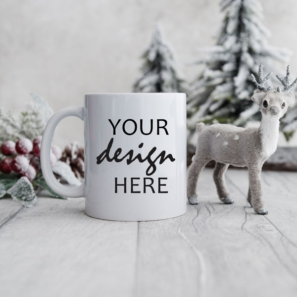 Coffee Cup Mock up Mug Mockup Christmas Gonk Mockup Styled Stock Photo Winter Mug Holiday Glass Graphic Design Mock Up JPG Digital Download