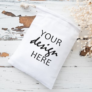5 x Weiße Kordelzug Tasche Mockup Hochzeit Gastgeschenk Tasche Sack Mock-Up Geschenktasche Mock-up Stuff Tasche Mockup SVG Mock Up Digital Download Jpg