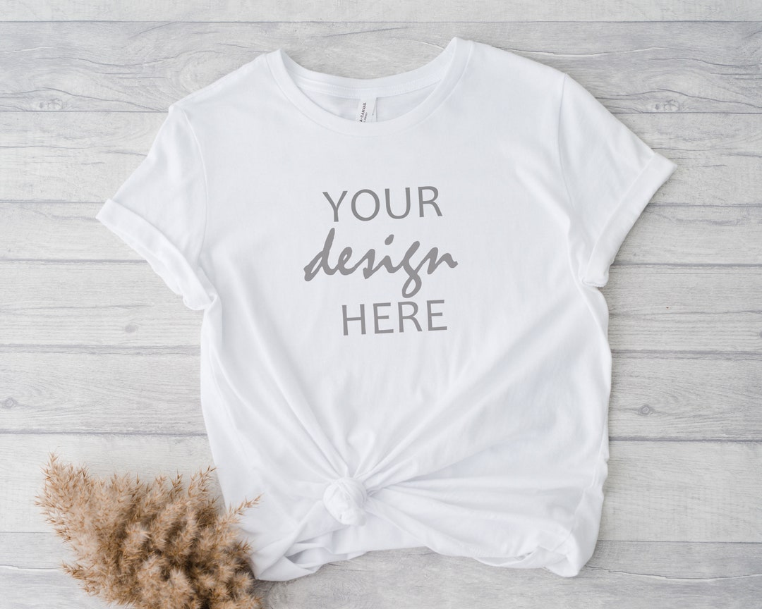 White Bella Canvas 3001 Shirt Mockup White T Shirt Mock up T-shirt ...