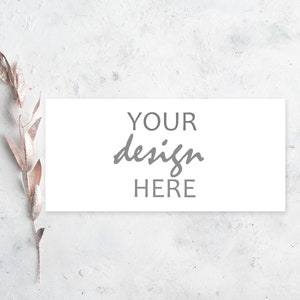 ギフトカード モックアップ 3.75x8 カード モックアップ SVG モックアップ 素朴なギフト券 モックアップ、結婚式の文房具、ライフスタイル写真、Jpeg 即時ダウンロード
