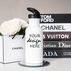 600ml Water Bottle Mockup Sports Drink Bottle Mock up Designer Luxury Brand Mockup Bridal Party Refillable Water Bottle JPG Digital Download