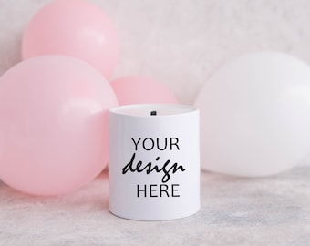 Money Box Mockup Piggy Bank Mock up Styled Stock Photography, Sublimation Coin bank Mockup Gift Mock Up, JPG Digital Download