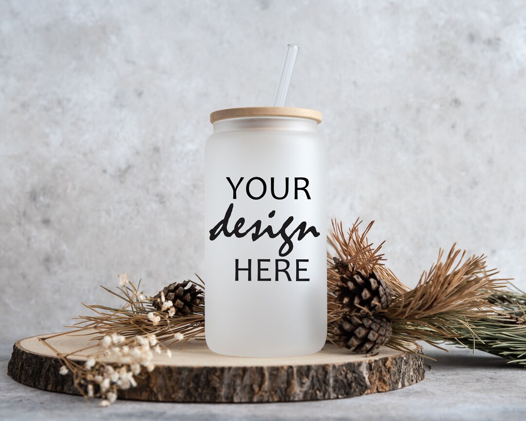 Frosted Libbey Glass Mockup Beer Can Glass Mockup Iced Coffee Cup