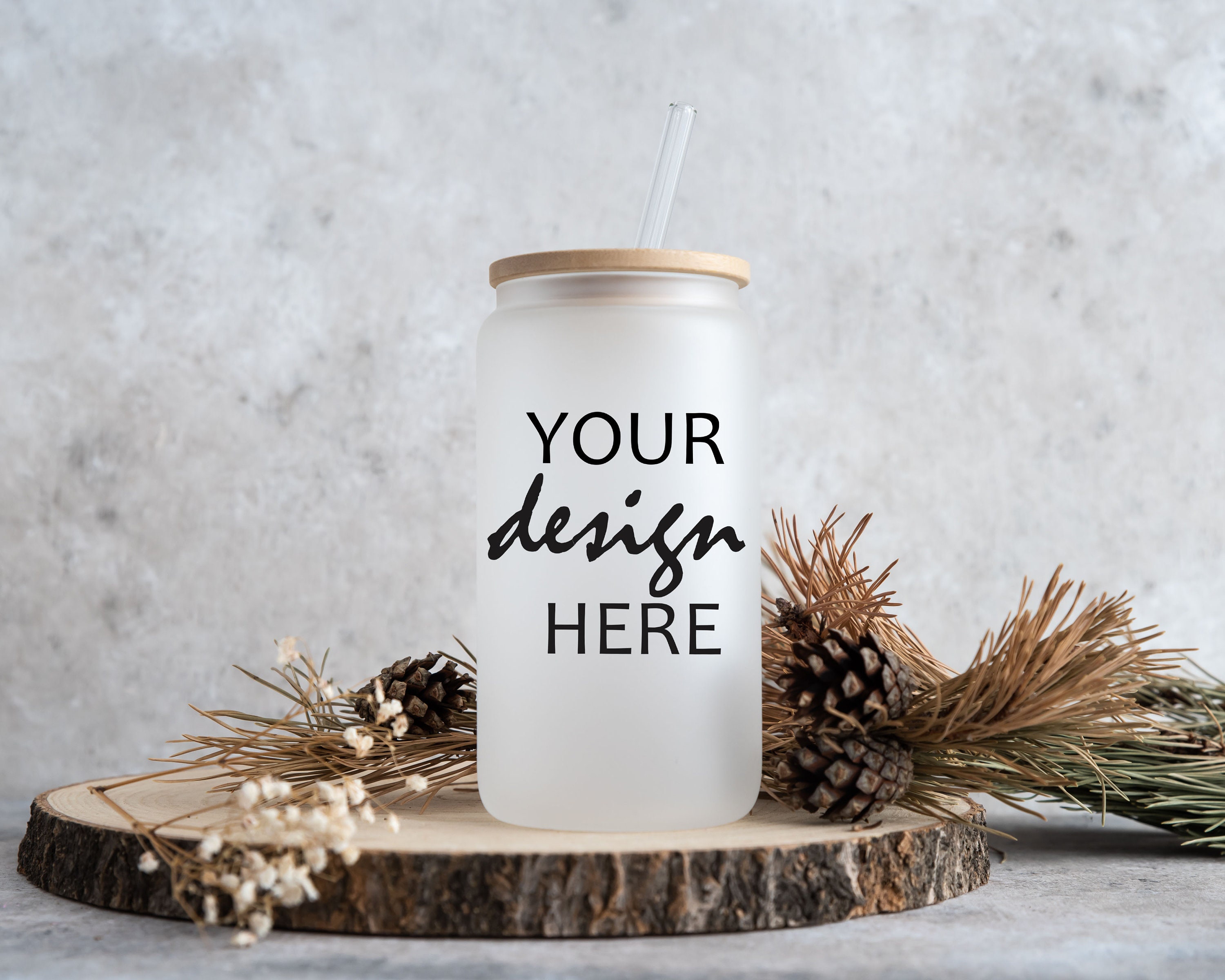 Frosted Libbey Glass Mockup Beer Can Glass Mockup Iced Coffee 