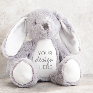 Newborn Mumbles Mockup Printme Bunny Plush mockup Baby's First soft toy mock-up personalizzato giocattolo mockup JPG Digital Download