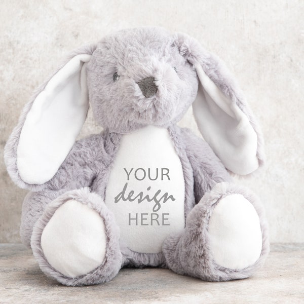 Newborn Mumbles Mockup Printme Bunny Plush mockup Baby's First soft toy mock-up personalised toy mockup JPG Digital Download