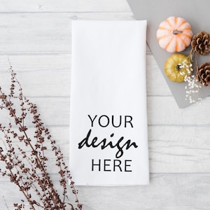 3 x Tea towel Mock up White Tea towel Mockup Halloween Styled Stock Photography Flat lay Fall Mock-up Autumn Mock Up JPG Digital Download