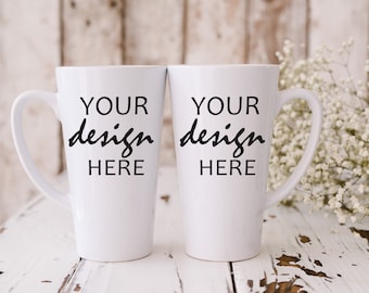 17oz Latte Mug MockUp Tall Coffee Cup Mock up Mr and Mrs Stock Photo Couple Coffee Cup Mockup SVG Mockup His and Hers Mockup JPG Digital