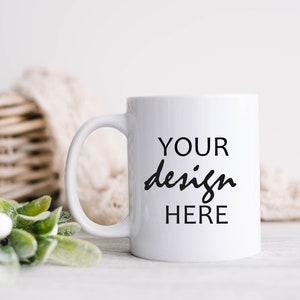 Coffee Cup Mug Mockup - Styled Stock Photography Wedding, Mug Photo Graphic Design Mock Up, JPG Digital Download