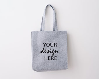 Felt Tote Bag Mockup Shopping Bag Mockups Bagbase Grey Shopper Tote Mock Up Gift Mockup SVG Mock up Sublimation Bag Digital Download Jpg