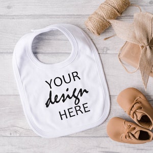 Baby Bib Mockup Bib Mock up baby mock-up gender neutral mock up Baby Mockup Stock Photography Flat Lay Cricut SVG MockUp Sublimation JPG
