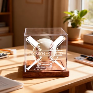 Vitrina personalizada para béisbol: Caja de recuerdos impresa