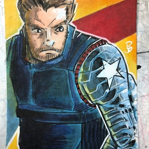 Winter Soldier/Bucky Barnes Sketchcard