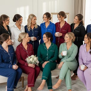 Cotton womens pj Bridesmaid PJ Set,Bridesmaid Pajamas, Bridesmaid Gift, Cotton PJs, Pajama Set, Monogrammed PJs, Bridesmaids Pajamas set