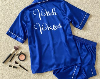 Satin Bridesmaid PJs: Personalized Sorority Pajama Set
