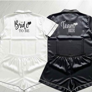 Satin Bridesmaid Pajama Set: Personalized Bridal Party PJs