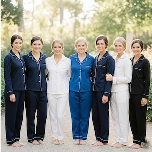 Cotton womens pj Bridesmaid PJ Set,Bridesmaid Pajamas, Bridesmaid Gift, Cotton PJs, Pajama Set, Monogrammed PJs, Bridesmaids Pajamas set