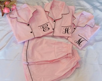 100%Cotton Pajama Set, Loungewear Set, Pj Set, Bridal Party Pajamas, Bride Pajamas, Bridesmaid pajama set ,Bridal Party gifts,Cotton Pj sets