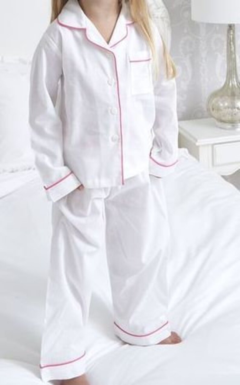 100 Cotton Flower Girl Pjamas Monogrammed Gift Flower Girl Etsy