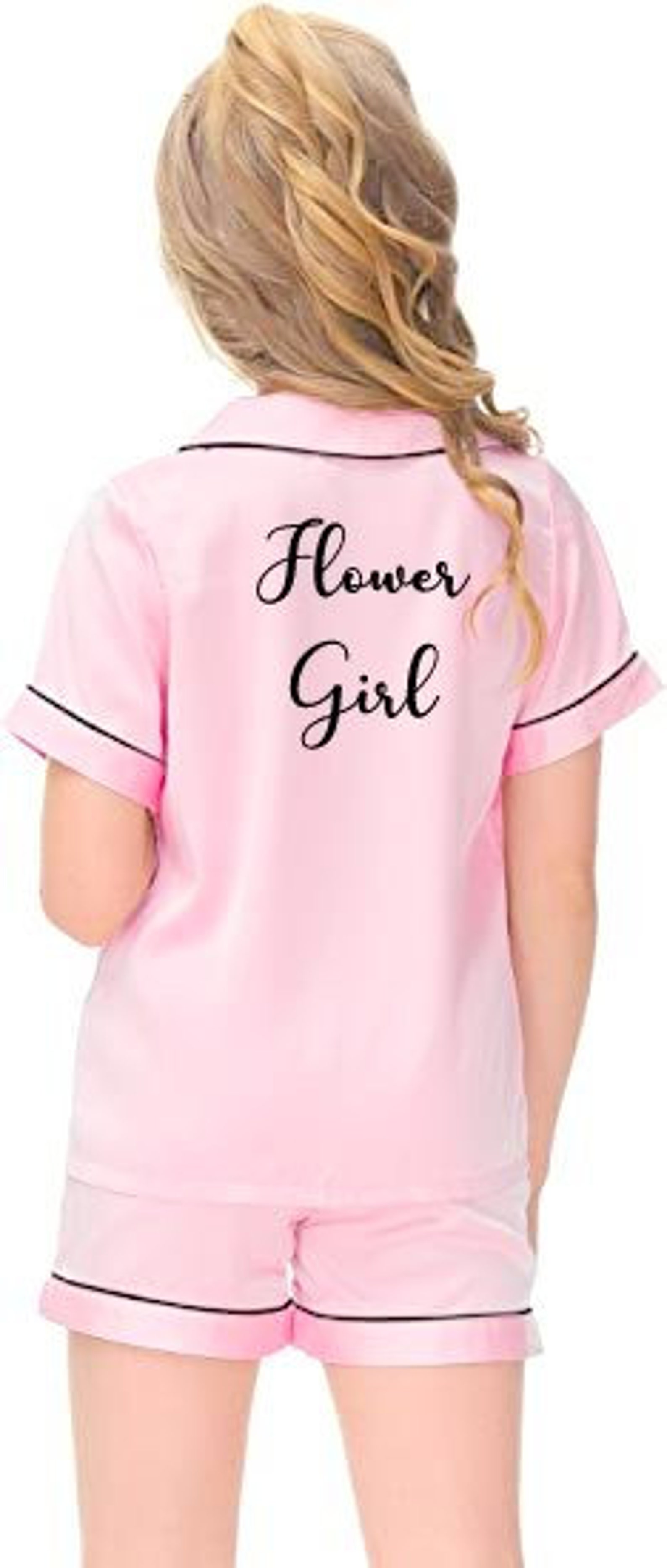 100 Cotton Flower Girl Pjamas Monogrammed Gift Flower Girl Etsy