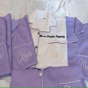 Plus Size Cotton Bridal Pajamas: Personalized Bridesmaid Pajama Set