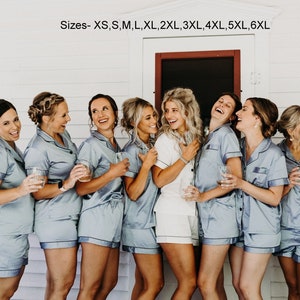 Satin Plus Size Pjs sets 2XL,3XL,4XL,5XL,6XL PJs Bridesmaid Pajamas, Bridal Party Pajamas, Bachelorette Party Pjs, bridesmaid pjset,