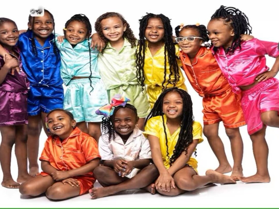 Birthday Party Satin Pjs Personalized PJ Set, Bridesmaid Shorts Set, PJ