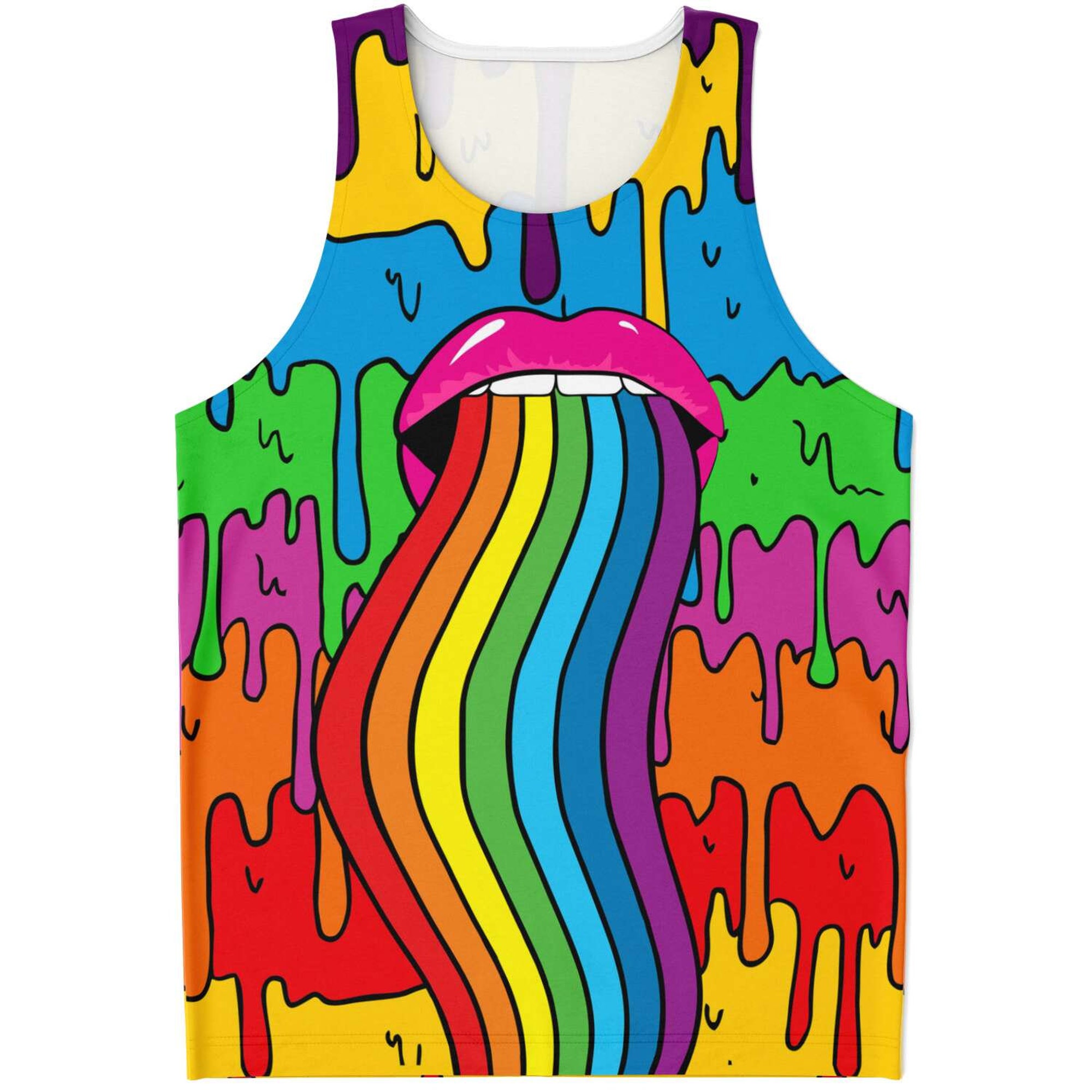 Discover Rainbow Drip Music Festival Gear 3D Tank Top