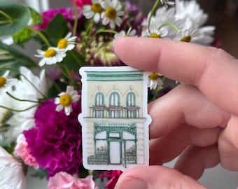 Book store sticker, European storefront, 2 inch cake sticker, bookshop sticker