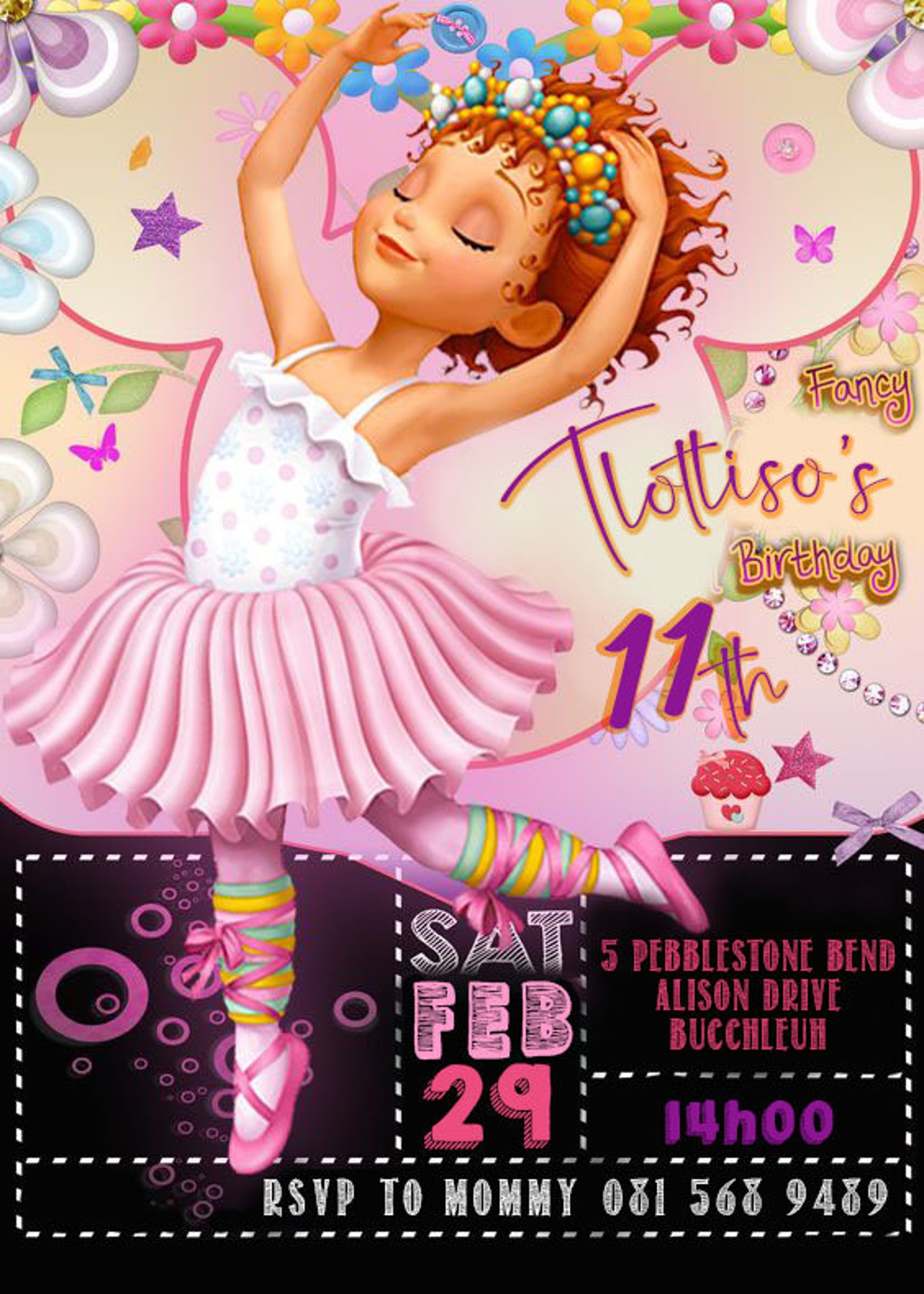 Fancy Nancy Invitation Fancy Nancy Birthday Party Editable | Etsy