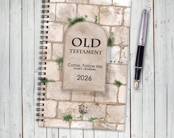 OLD TESTAMENT, Come Follow Me Study Guide 2026 Scripture Study Journal, Old Wall, LDS Study Guide, Gift, Printed Notebook