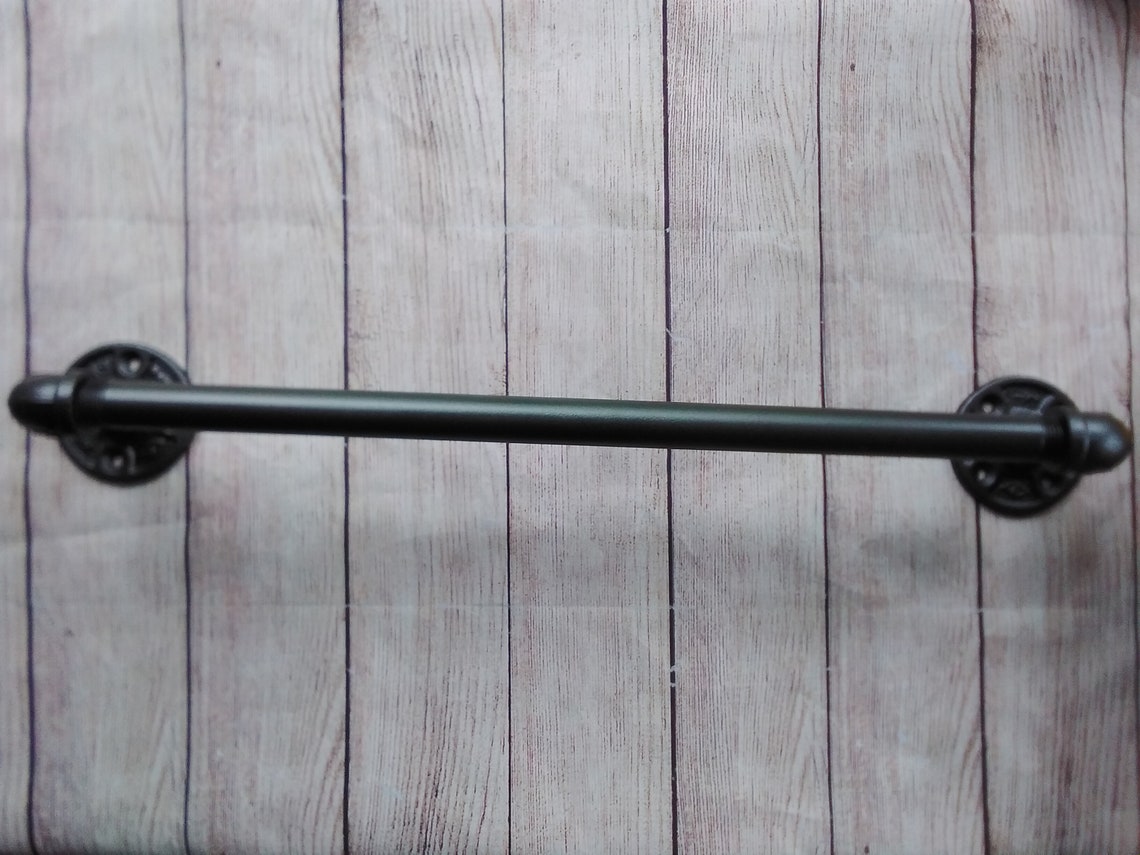 Industrial Towel Bar/ Rustic Bathroom Décor Etsy