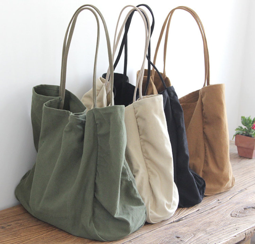 4 Colors New Cotton Canvas Bag/large Capacity Canvas - Etsy