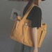 3 Color Vintage Canvas Tote Bag/Her Gifts//Simple Canvas Bag/Eco Bag/Shopping Bag/Oversized Canvas Bag/Shoulder Bag/Handbag 