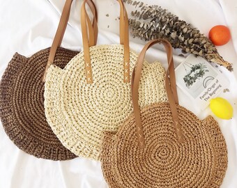weave circle bag