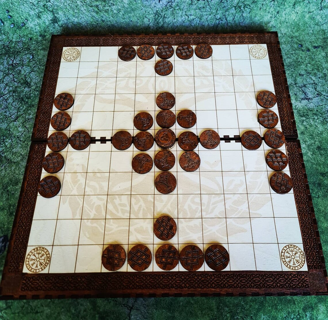 Hnefatafl Vikings' Chess Board Game Tabletop Hand Made Etsy UK