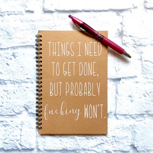Things I Need To Get Done To Do List Notebook | To Do List | Small Notebook | To Do List Notepad | Organization | Funny Notebook| Funny Gift