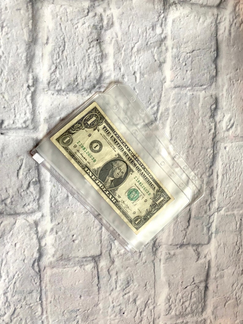 A6 Clear Zipper Envelope for A6 Budget Binder A6 Envelope Etsy