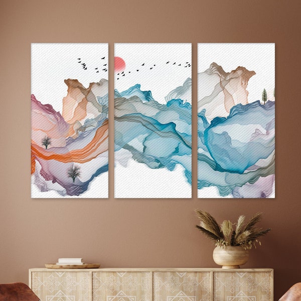 Abstraction 5 Multi-Panel Canvas Art Set For Home Room Decoration Colorful Paints Large Pictures For Living Room Japanese Art Set RD0383