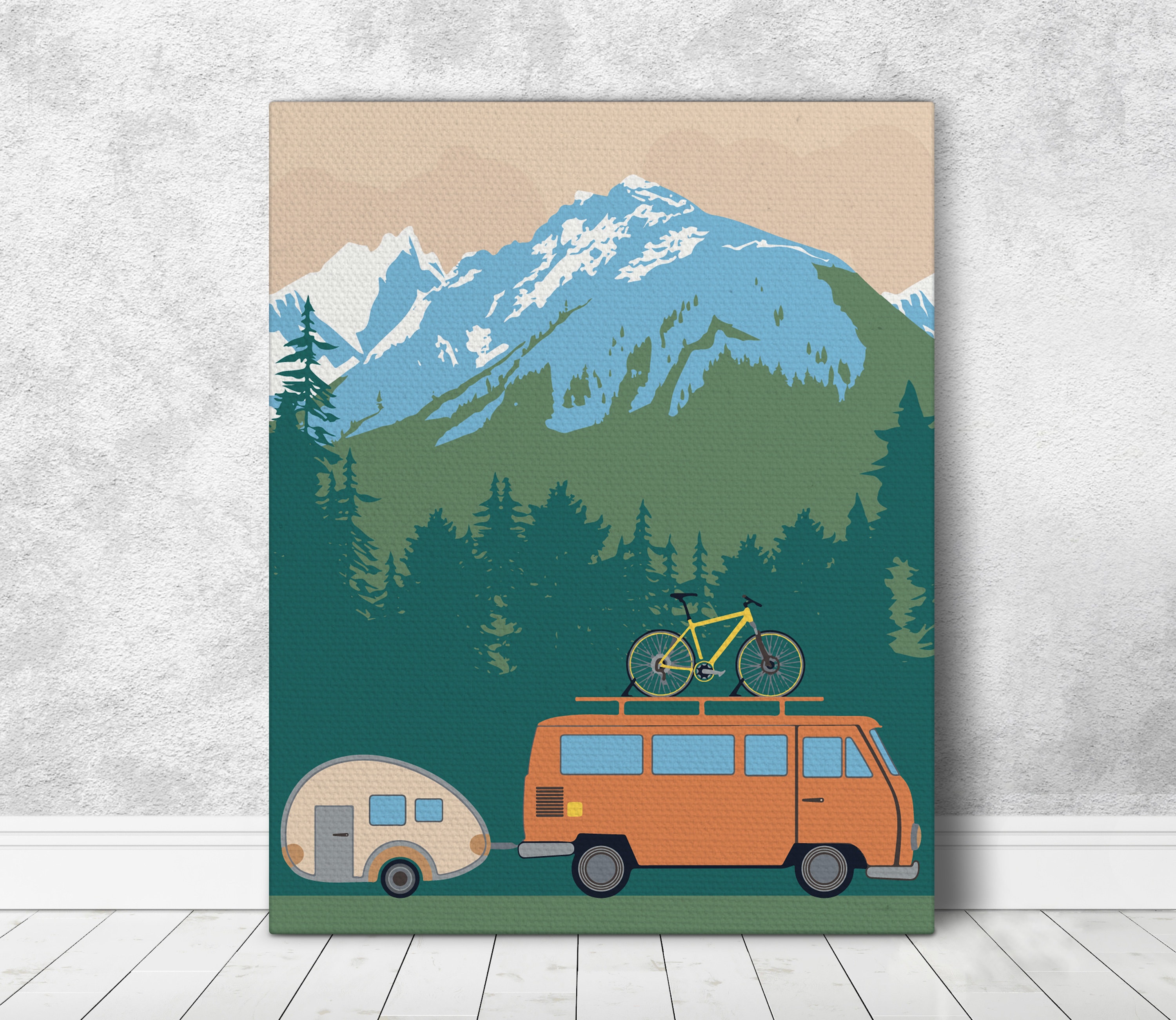 ABEUTY Malen Nach Zahlen – Impression Street View & Bus Auf Leinwand 40x50cm, Inkl. Pinsel & Farben