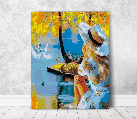 Pretty Girl DIY Painting By Numbers Kits Canvas Wall Art