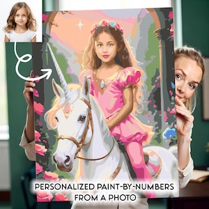 Pintura personalizada por números / Arte de pared en lienzo personalizado a partir de una foto / Kit de pintura por números / Decoración del hogar DIY, regalo para ella / Regalo del día de San Valentín